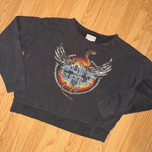 Denim & Supply Ralph Lauren Cropped Sweatshirt – Women’s Medium – Phoenix Wings